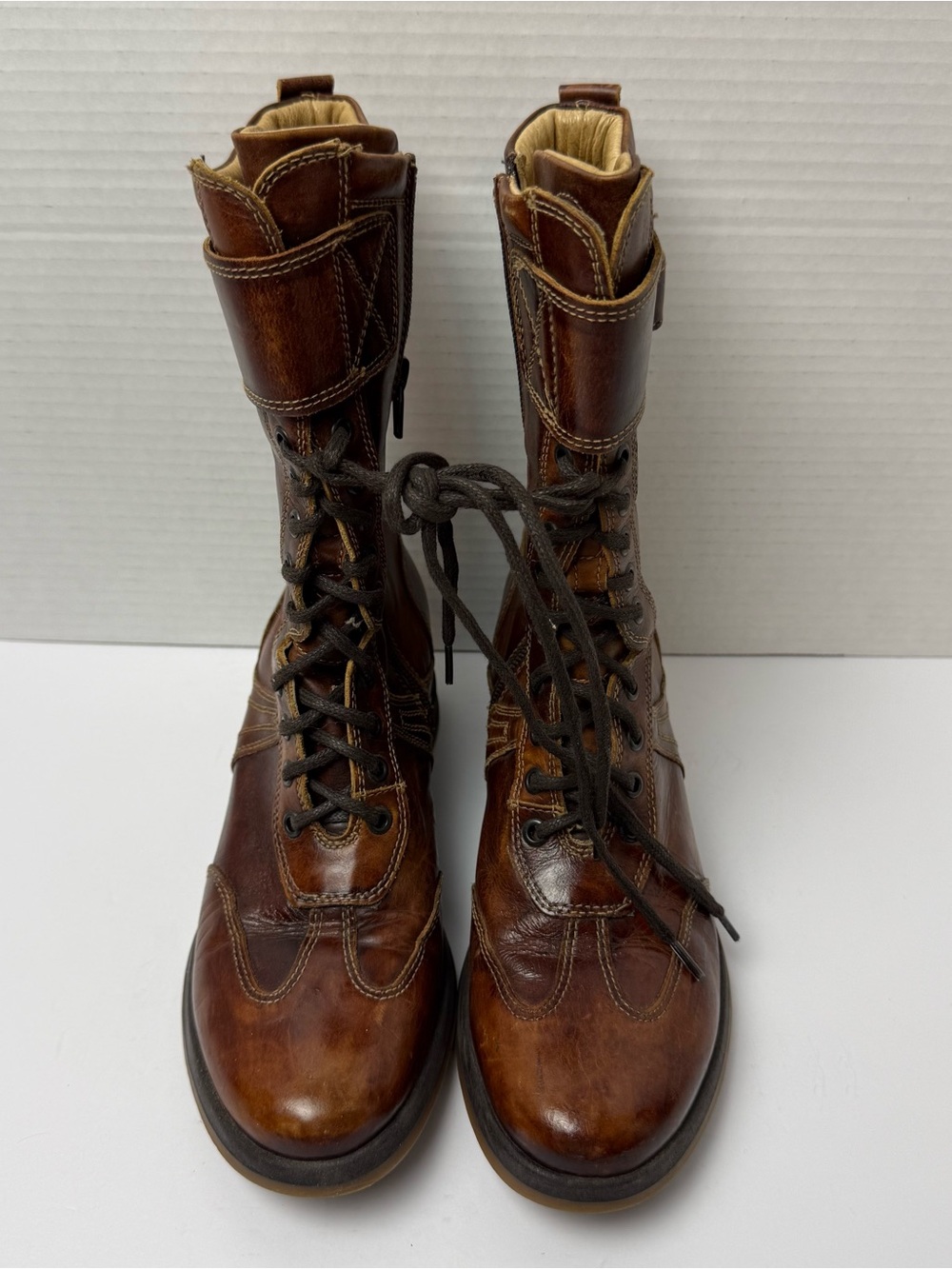 Nero Giardini Brown Lace-Up Women's Leather Boots
